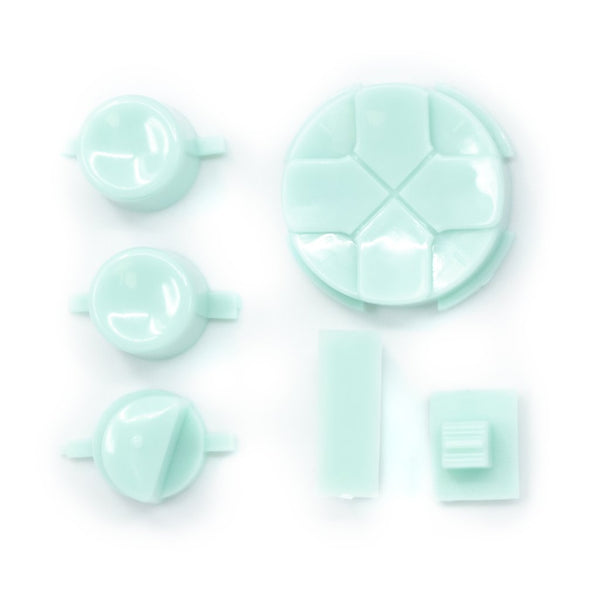 Button Set For Sega Game Gear - Pastel Mint & Orange Pivot Ball | Retro Modding
