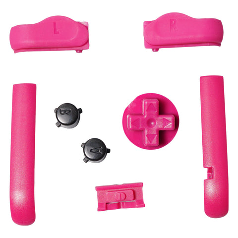 Button set for Nintendo Game Boy Advance handheld console complete set - Magenta & black | Funnyplaying