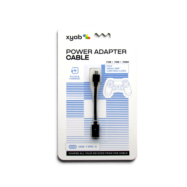 USB-C power adapter cable for Sony PS4 & Xbox One controllers | XYAB
