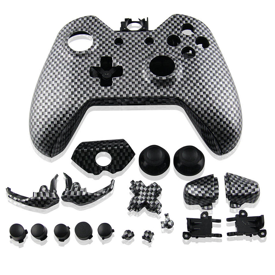 Housing shell for Xbox One controller Microsoft 1st gen 1537 full complete repair kit - Carbon Fibre Effect | ZedLabz