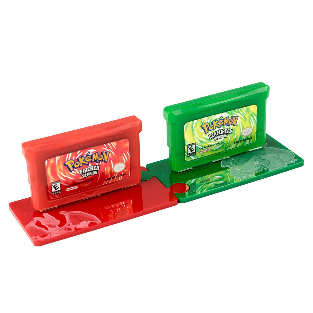 Cartridge display stand for Pokemon 3rd generation carts - red & green edition | Rose Colored Gaming - 1