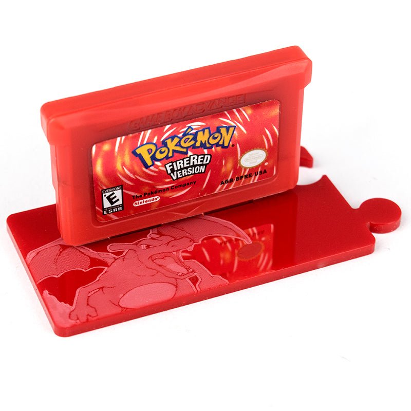 Cartridge display stand for Pokemon 3rd generation carts - red & green edition | Rose Colored Gaming - 5