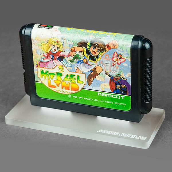 Cartridge display stand for Sega Mega Drive cart - Frosted Clear | Rose Colored Gaming