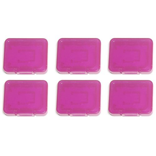 Cases for SD SDHC & Micro SD memory cards tough plastic storage holder covers - 6 pack Purple | ZedLabz - 3