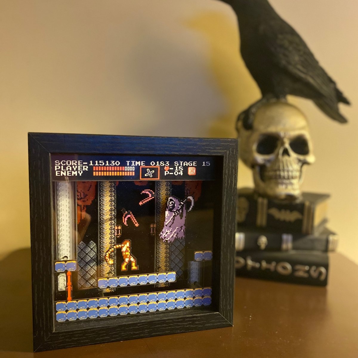 Castlevania Grim Reaper shadow box art officially licensed 9x9