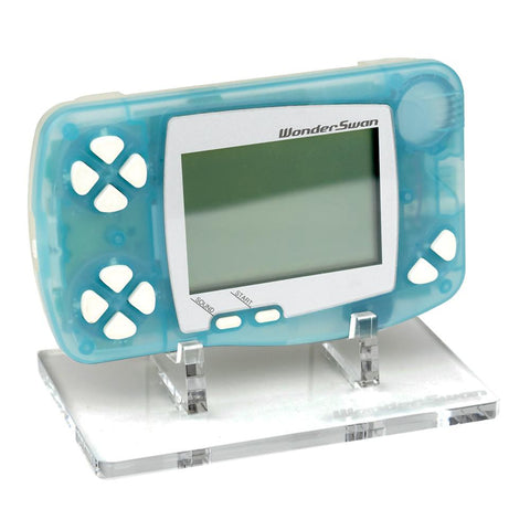 Display stand for Bandai Wonderswan handheld console - Frosted Clear | Rose Colored Gaming