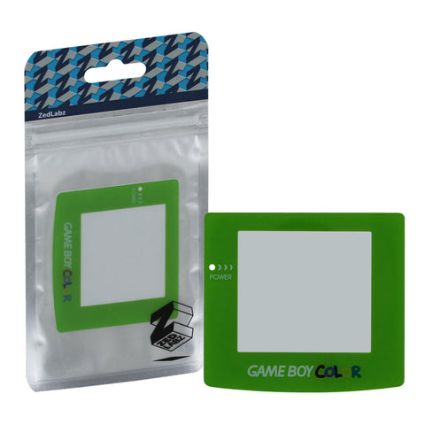 ZedLabz replacement screen lens plastic cover for Nintendo Game Boy Color - green