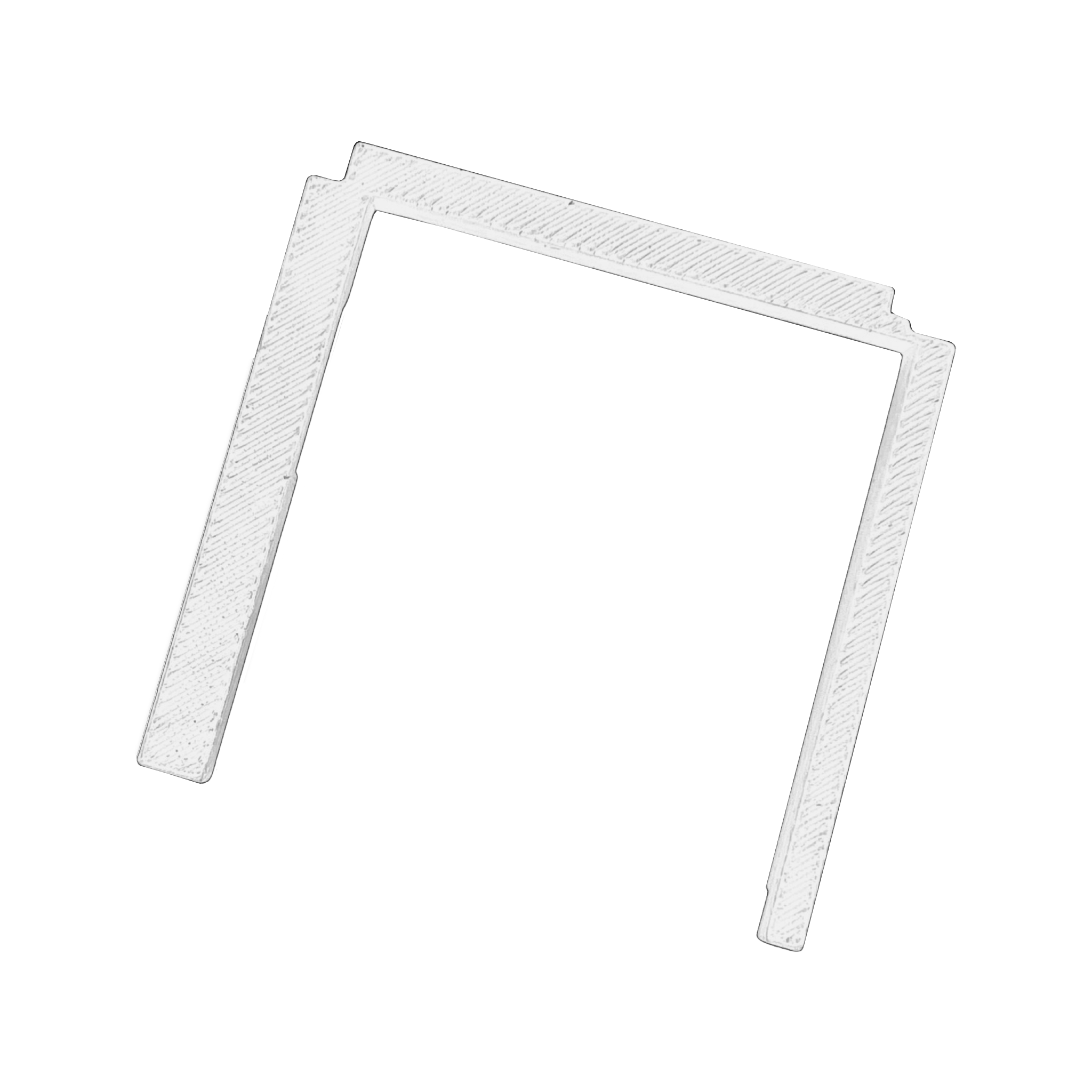 Centering Bracket for Nintendo Game Boy Color drop in 2.2" TFT screen kit 3D printed - Clear | ZedLabz - 1