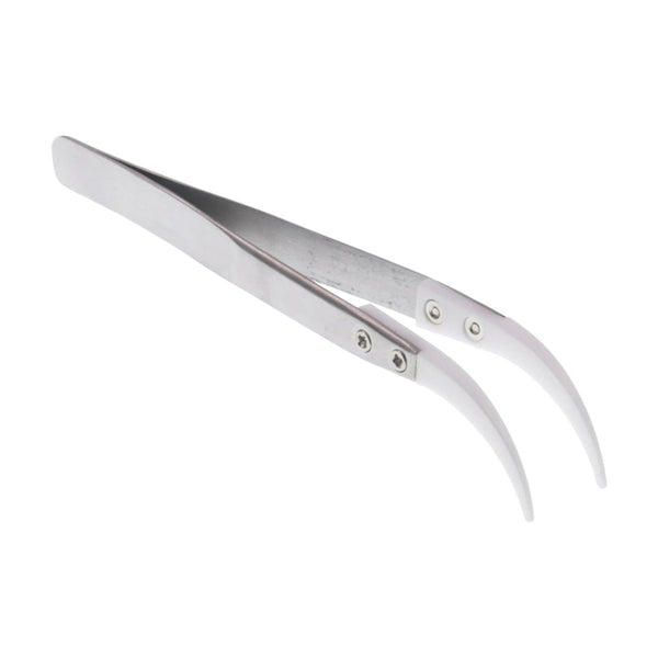 Ceramic tip precision tweezers curved non magnetic heat resistand stainless steel | ZedLabz