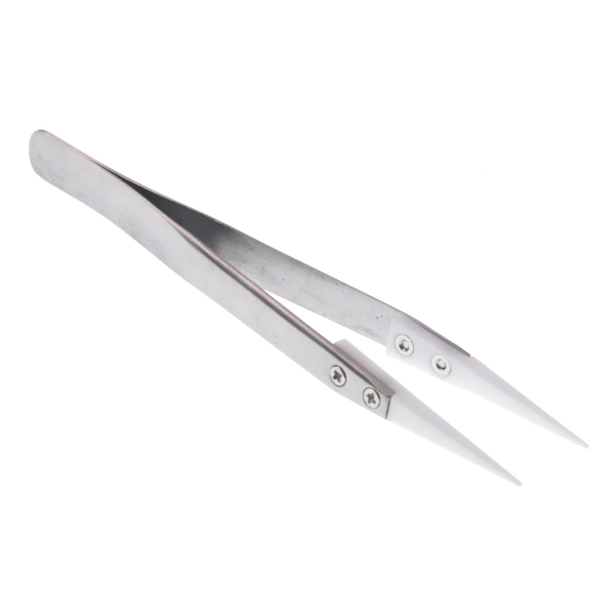 Ceramic tip precision tweezers straight non magnetic heat resistand stainless steel | ZedLabz