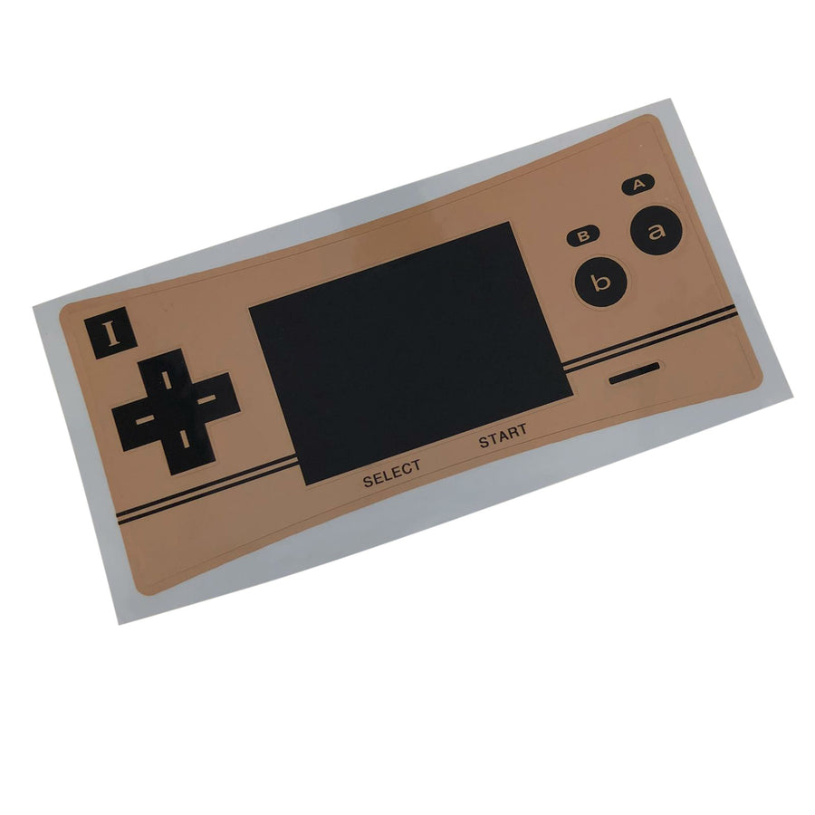 Faceplate sticker for Nintendo Game Boy Micro console - Gold Famicom Style | ZedLabz