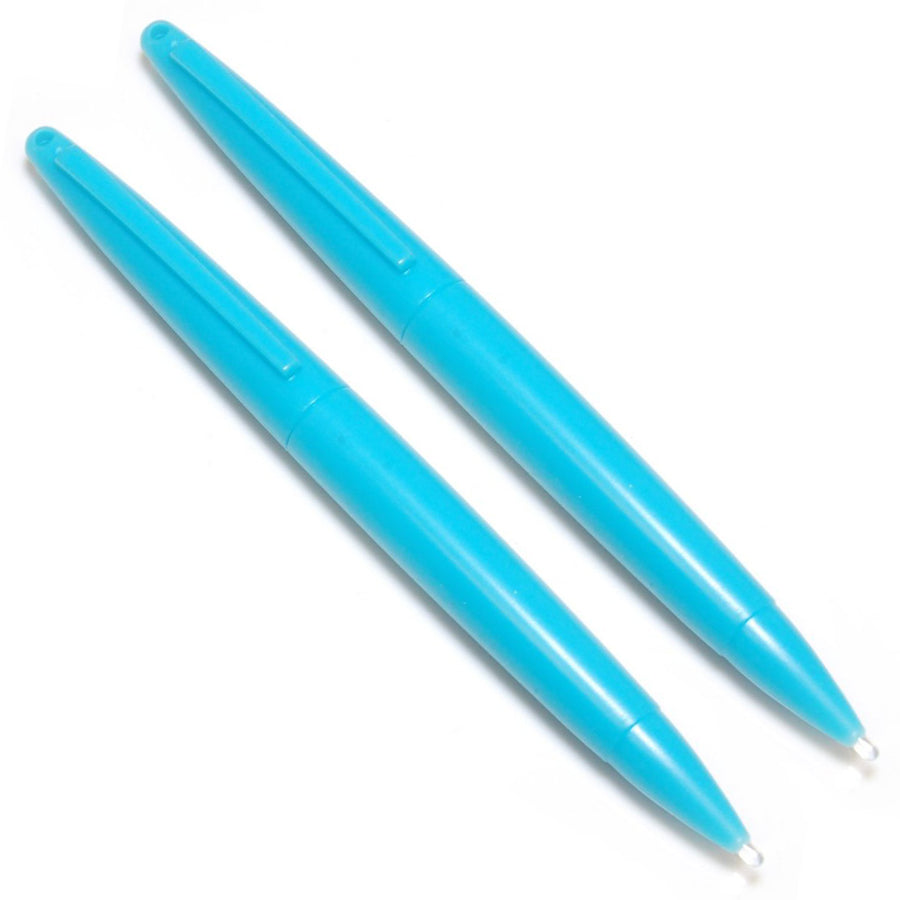 Large Stylus Pens For Nintendo DS/2DS/3DS Consoles - 2 Pack Aqua Blue | ZedLabz