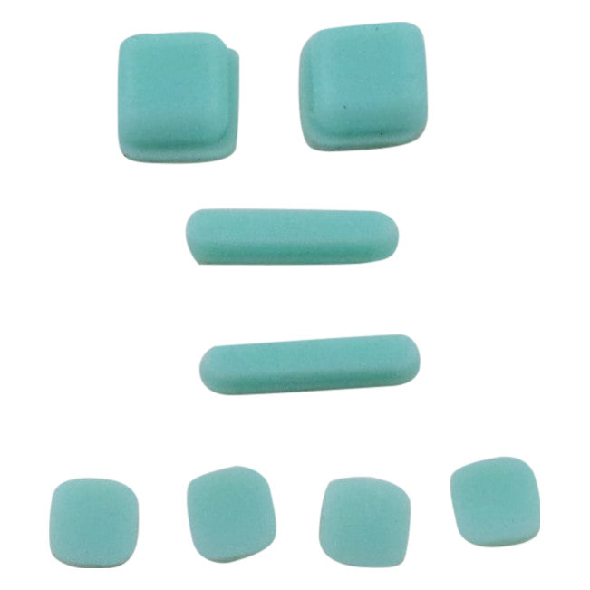 Feet and screw cover set for DS Lite console rubber silicone with adhesive replacement - Ice Blue | ZedLabz
