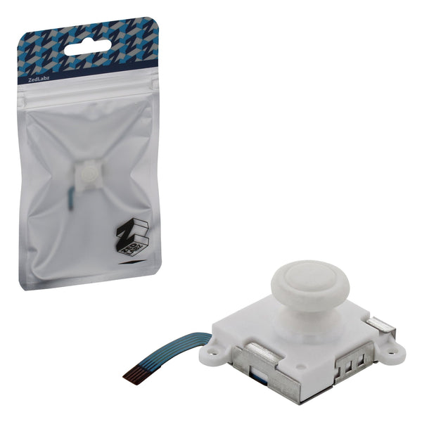 Compatible replacement 3D analog joystick button module for Nintendo Switch Pokeball Plus controller - white | ZedLabz