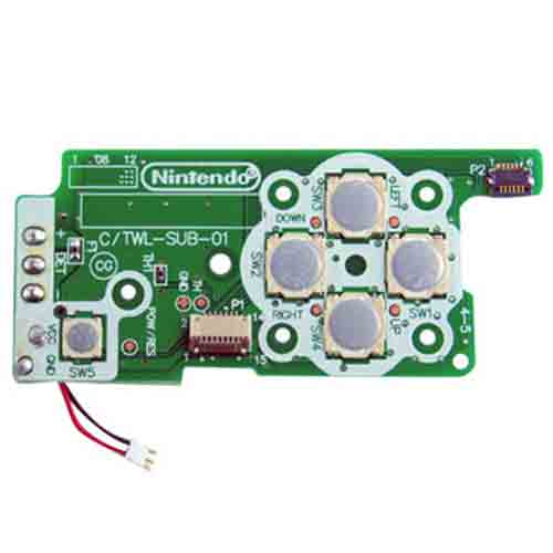 Compatible replacement power F1 F2 fuse button PCB board for Nintendo DSi NDSi | ZedLabz - 1
