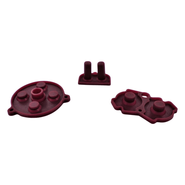 Conductive Silicone Button Contacts For Nintendo Game Boy Advance - Maroon Red | ZedLabz
