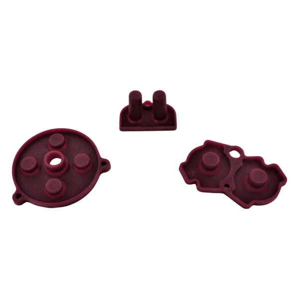 Conductive Silicone Button Contacts For Nintendo Game Boy Advance - Maroon Red | ZedLabz