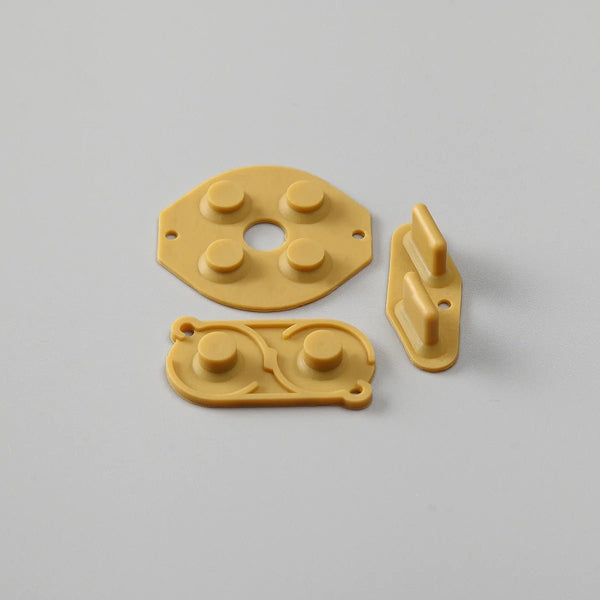 Conductive silicone button contacts rubber membrane pad set For Nintendo Game Boy Original DMG-01 mustard yellow  | Funnyplaying