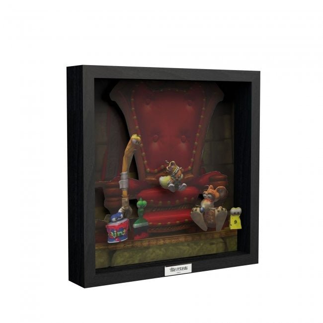 Conker: King of the Land video game (2001) shadow box art officially licensed 9x9 inch (23x23cm) | Pixel Frames - 4