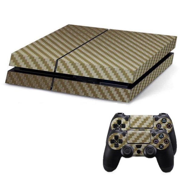 Console & controller sticker set for PS4 Original Vinyl Decal - Gold | ZedLabz