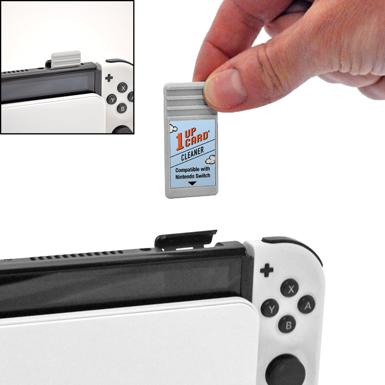 Console Cleaner for Nintendo Switch, Switch Lite & Switch 2 consoles | 1UPcard