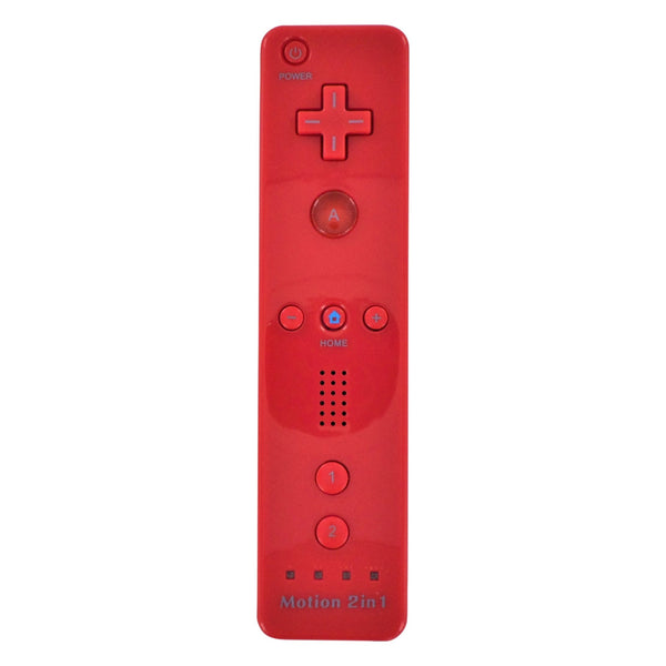 Controller for Nintendo Wii with Nunchuk wireless Motion Plus & silicone case & wrist strap - Red | ZedLabz