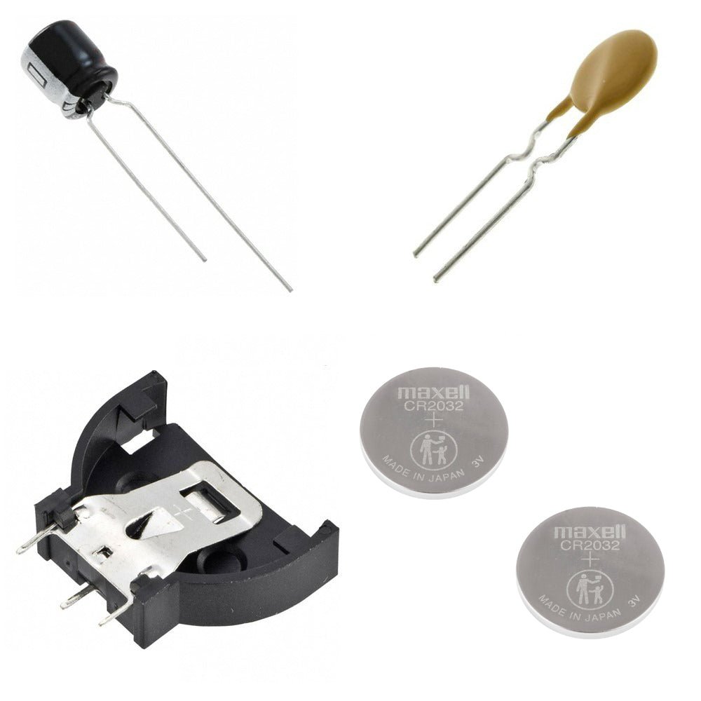 Controller port repair upgrade kit for Sega Dreamcast consoles - Battery holder, fuse, capacitor, 2 CR2032 batteries | ZedLabz - 2