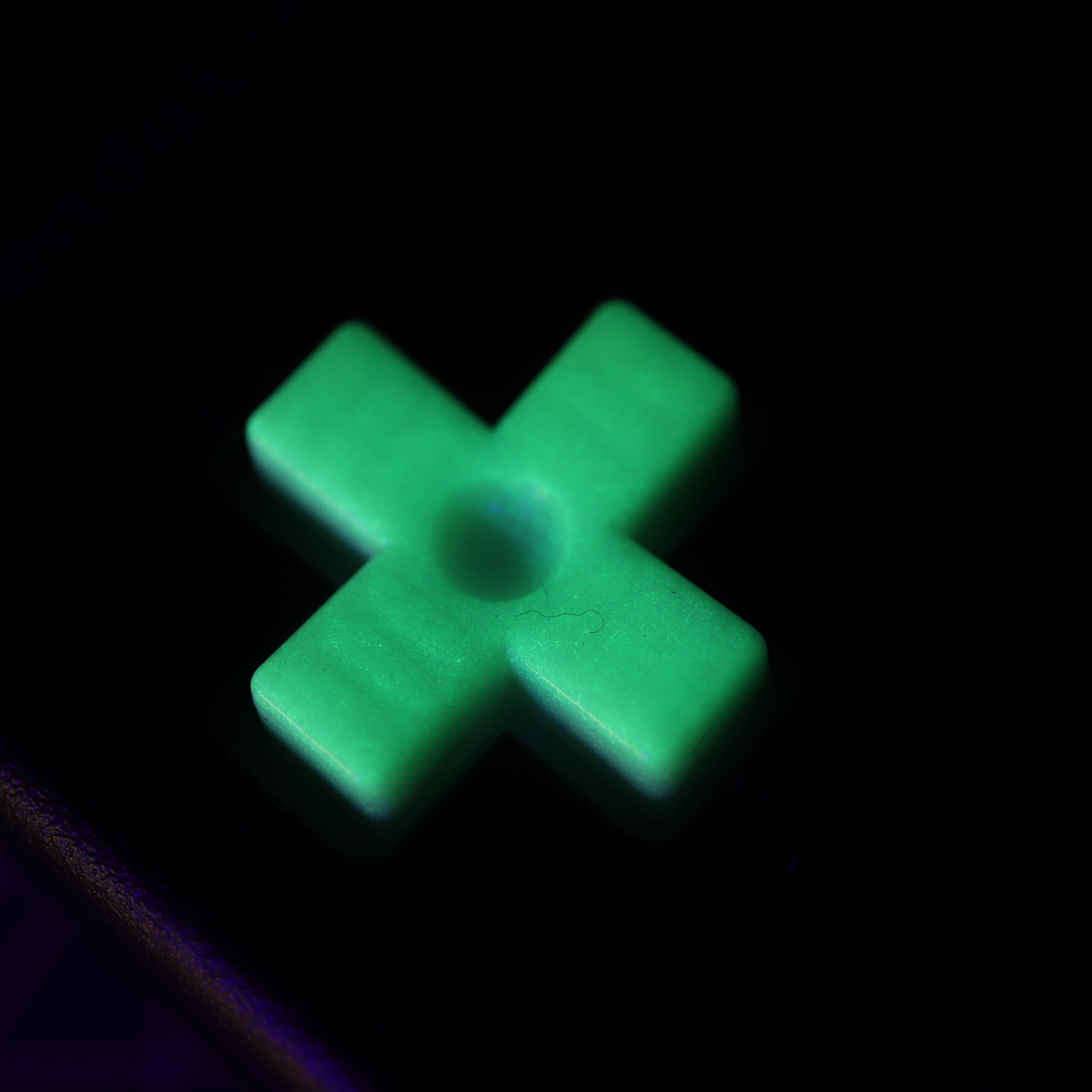 Hand cast resin buttons for Nintendo Game Boy Original DMG-01 (Game Boy Classic) - Glow in the dark green | Lab Fifteen Co