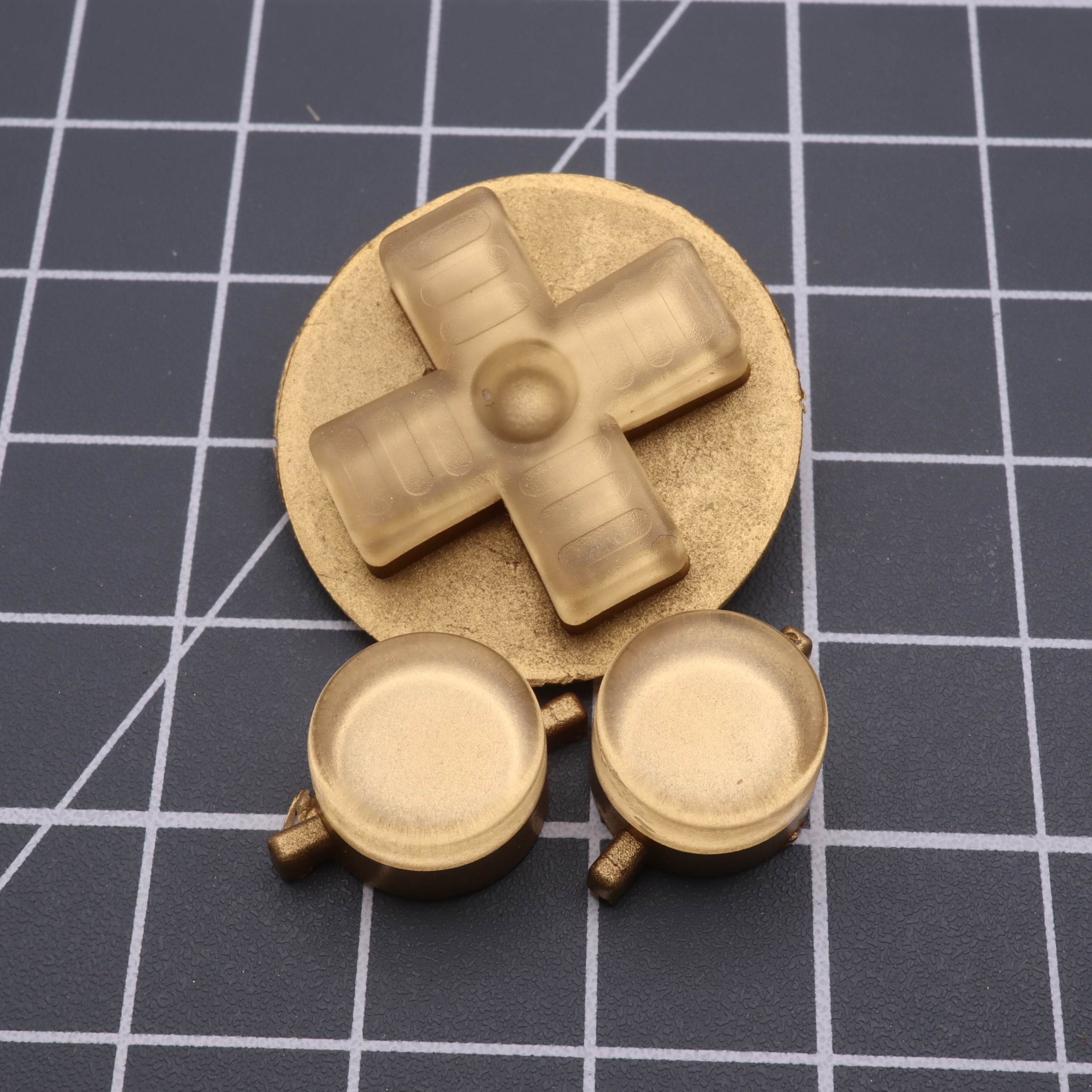 Hand cast resin buttons for Nintendo Game Boy Original DMG-01 (Game Boy Classic) - Metallic gold | Lab Fifteen Co