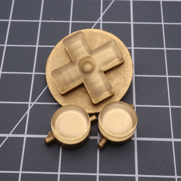 Hand cast resin buttons for Nintendo Game Boy Original DMG-01 (Game Boy Classic) - Metallic gold | Lab Fifteen Co