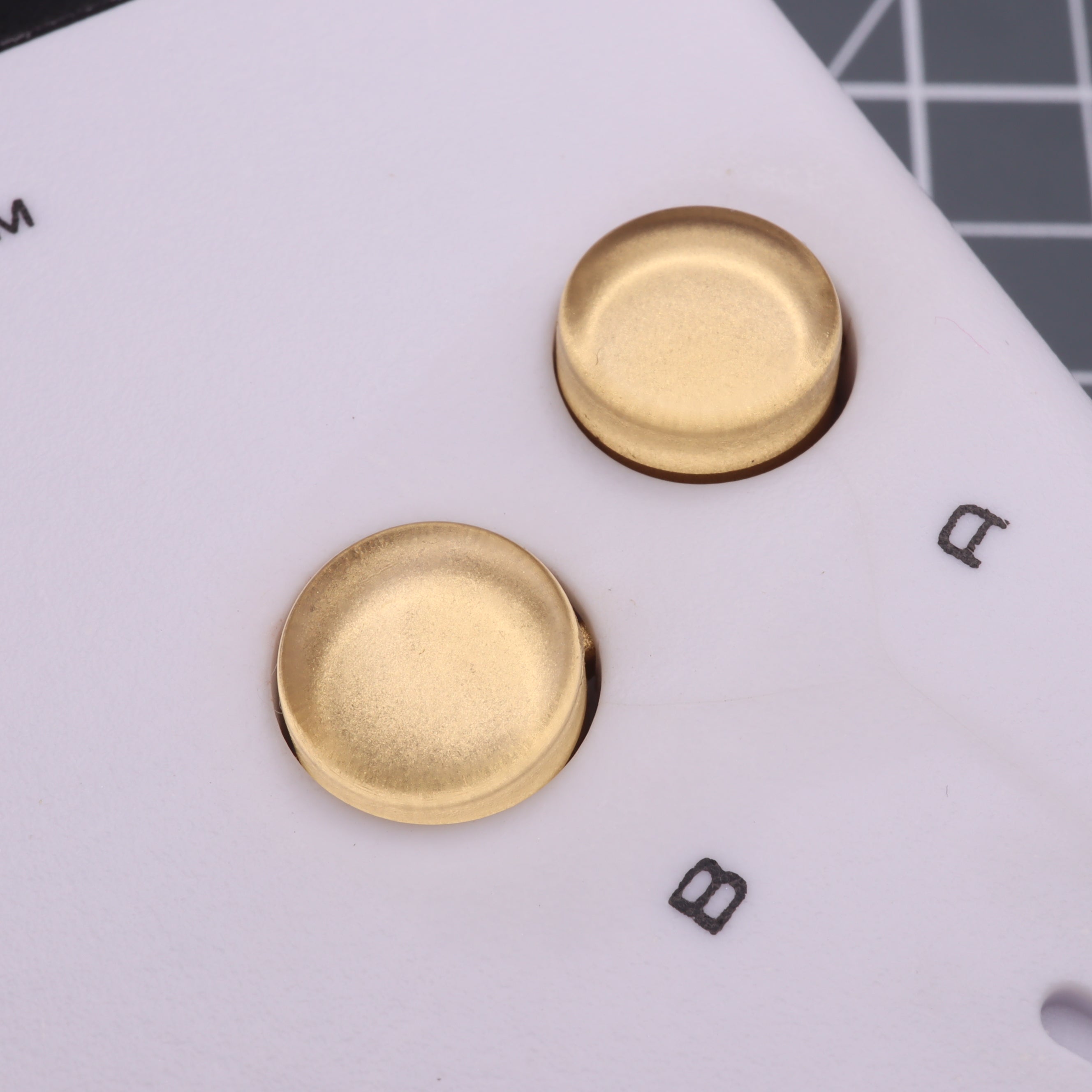 Hand cast resin buttons for Nintendo Game Boy Original DMG-01 (Game Boy Classic) - Metallic gold | Lab Fifteen Co