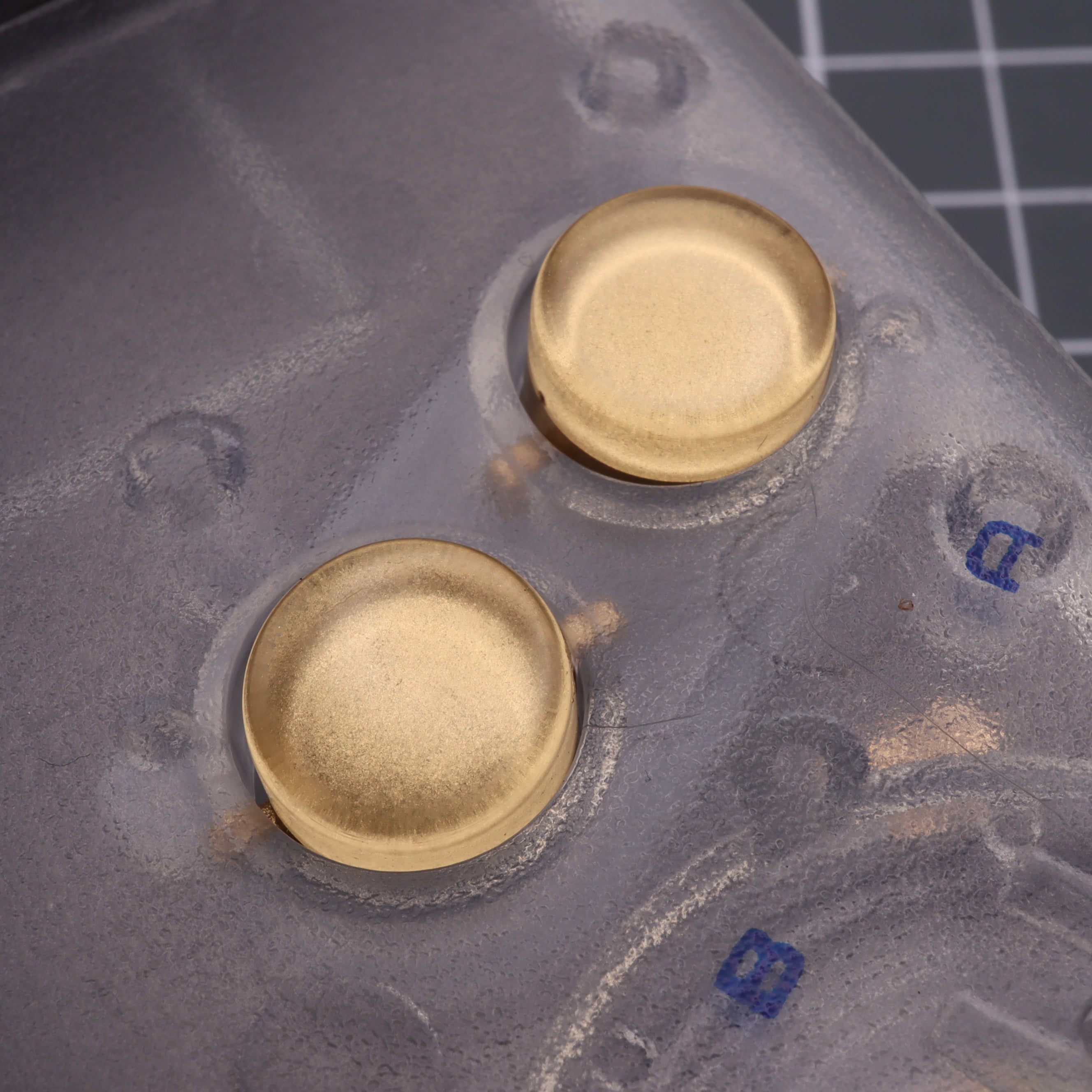 Hand cast resin buttons for Nintendo Game Boy Original DMG-01 (Game Boy Classic) - Metallic gold | Lab Fifteen Co