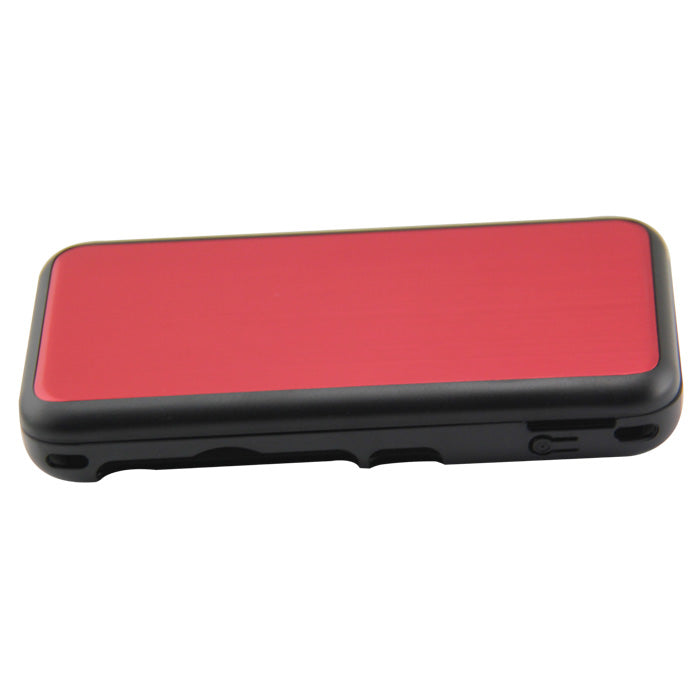 Hybrid case for Nintendo New 2DS XL console aluminium metal protective cover - red | ZedLabz