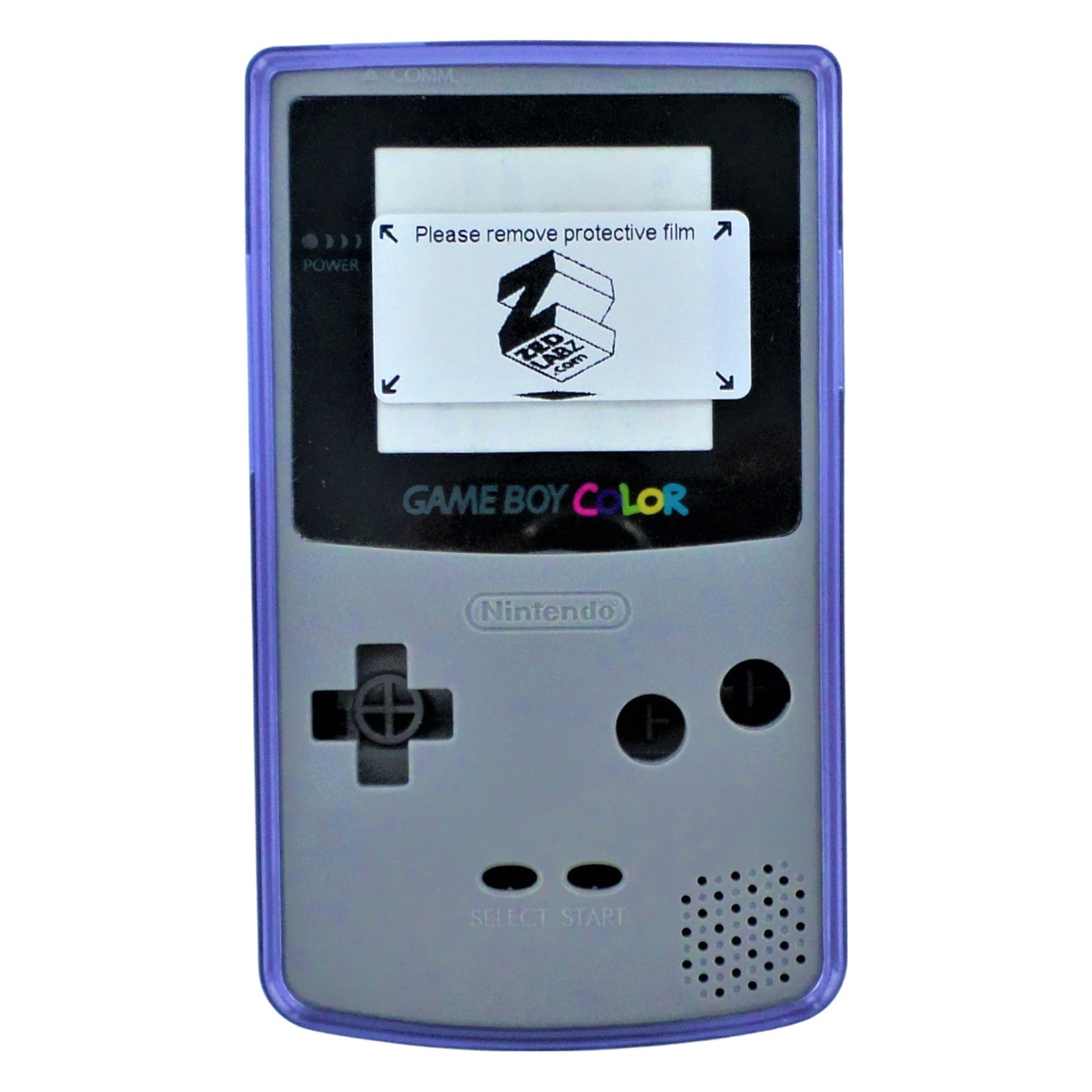 Cover case for GameBoy Color console protective TPU case - Clear Purple | ZedLabz - 4
