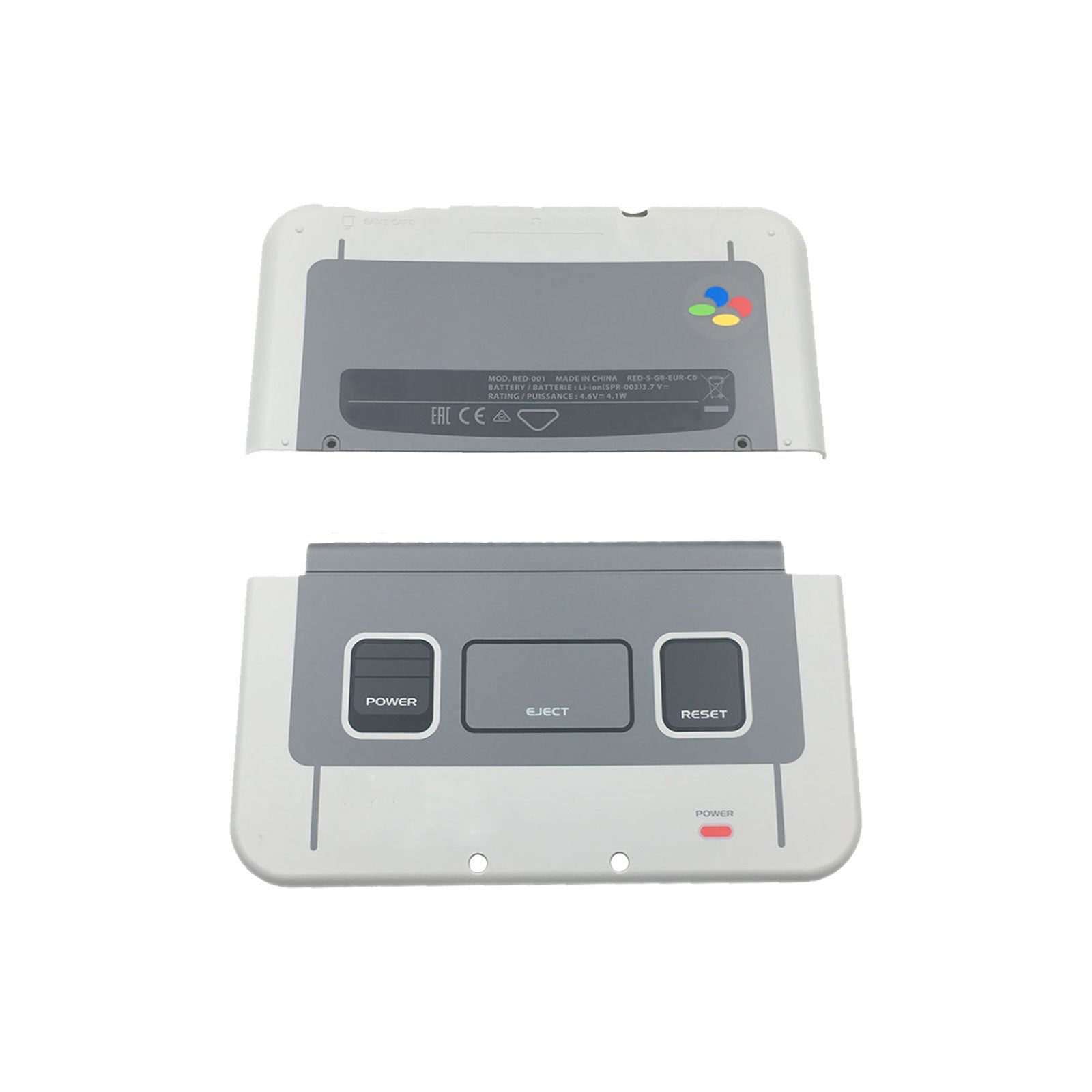 Cover plates for Nintendo New 3DS XL console (2015) OEM top & bottom replacement | ZedLabz - 4