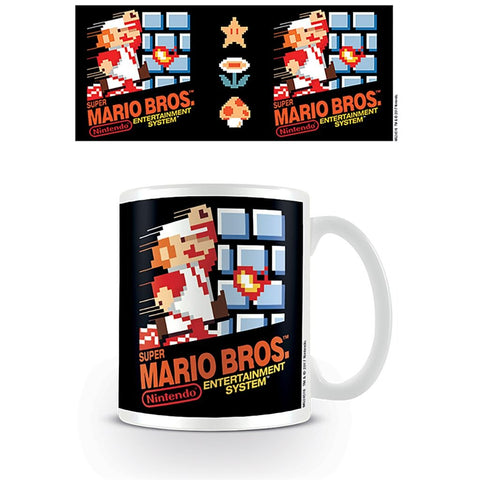 Super Mario NES cover official mug 11oz/315ml white ceramic | Pyramid