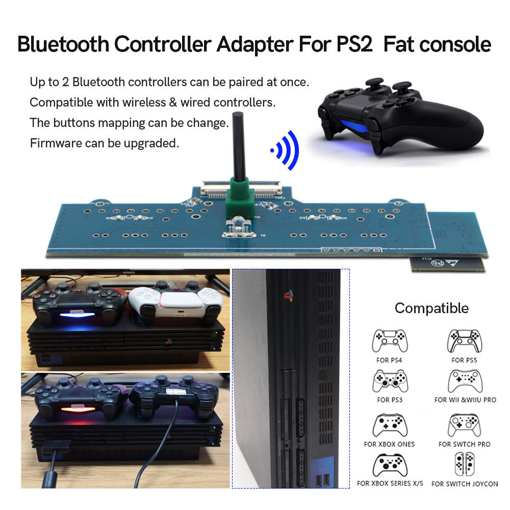 Internal wireless controller adapter for PS2 Fat | Hispeedido iBlueControlMod