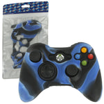 ZedLabz soft silicone rubber skin grip cover case for Microsoft Xbox 360 controller - camo blue
