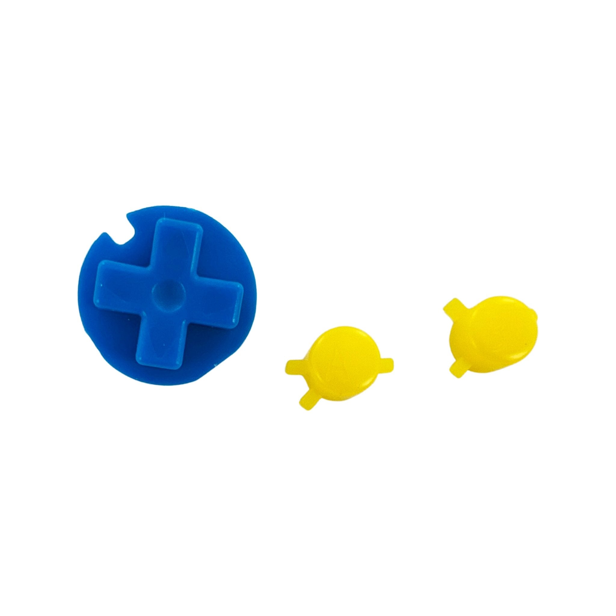 Custom button set for original Game Boy Color Colour GBC - Blue & Yellow | Lab Fifteen Co - 1