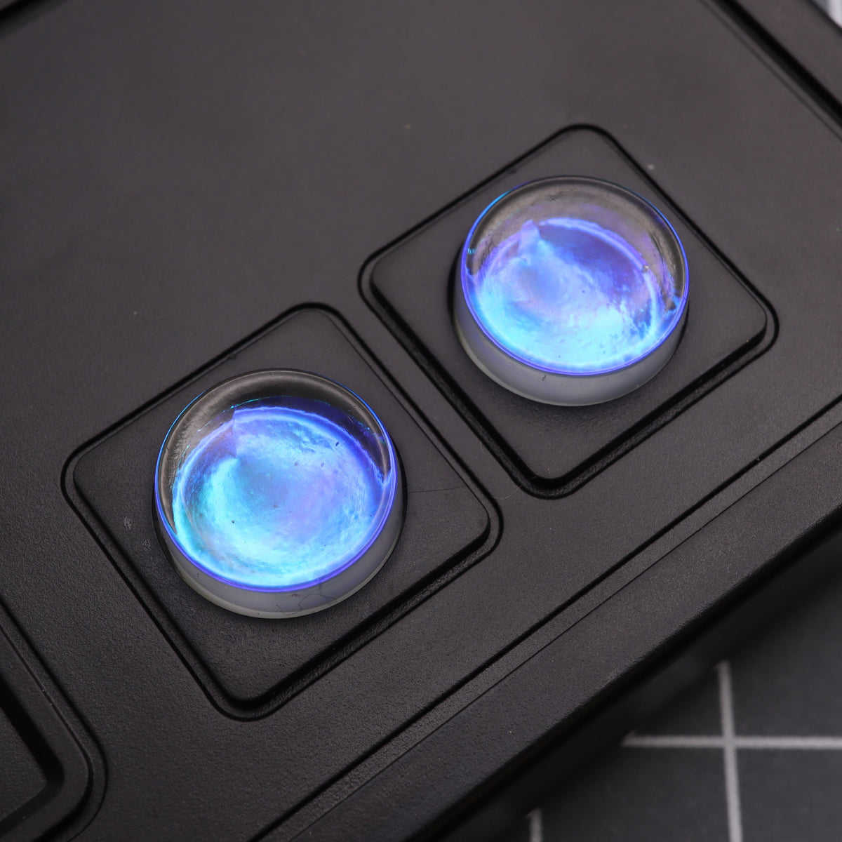 Hand cast custom resin buttons for Nintendo NES controller NES-004 (also fits Game Boy DMG-01) - Midnight Opal | Lab Fifteen Co