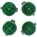 Aluminium Metal Bullet Action Button Set For Sony PS4 Controllers - Green | ZedLabz