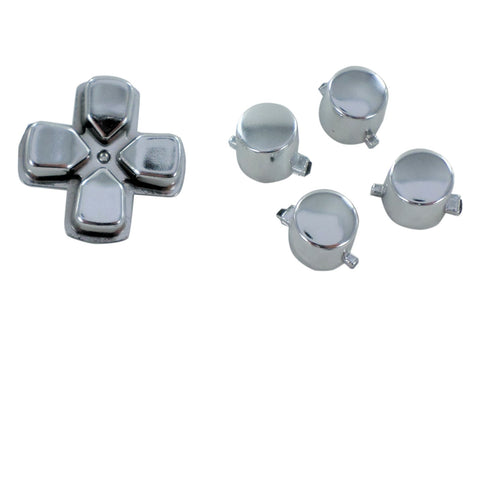 Replacement Chrome Action Button & D-Pad Set For Sony PS4 Controllers | ZedLabz
