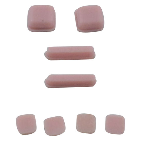 Feet and screw cover set for DS Lite console rubber silicone with adhesive replacement - Pink | ZedLabz
