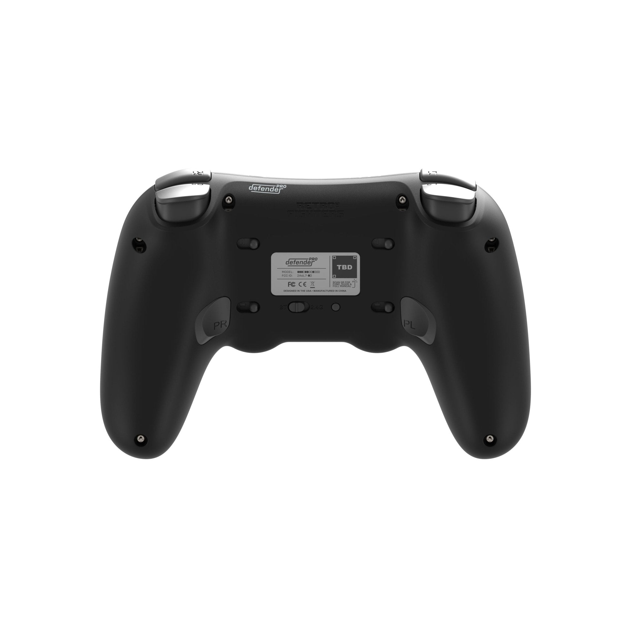 Defender pro wireless controller for PS1, PS2, PS3, PS Classic, Swicth, Switch 2, PC gamepad - Black | Retro Fighters