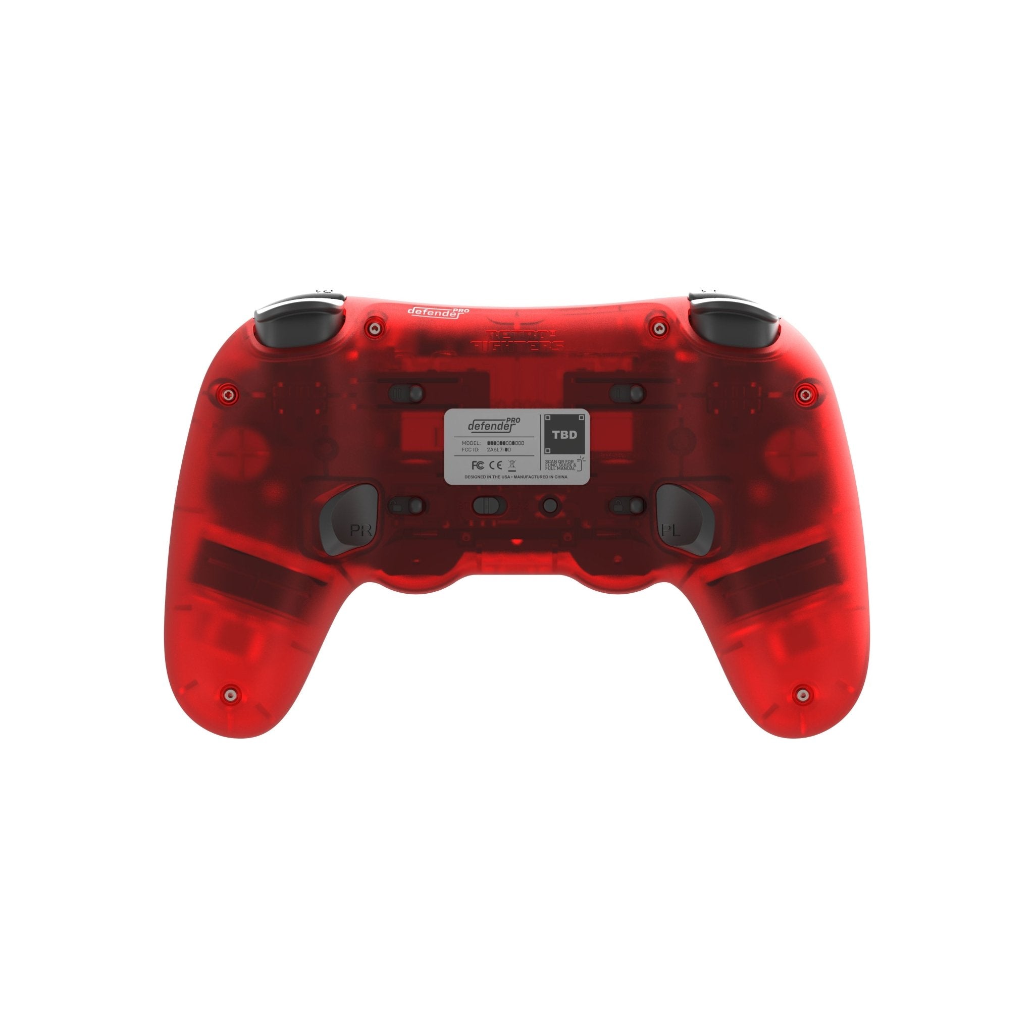 Defender pro wireless controller for PS1, PS2, PS3, PS Classic, Swicth, Switch 2, PC gamepad - Red | Retro Fighters