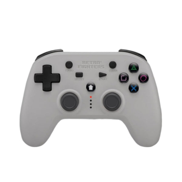 Defender wireless 2.4G controller gamepad for PS1, PS2, PS3, PS Classic, Nintendo Switch & PC - Grey | Retro Fighters