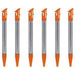 Metal Extendable Standard & XL Stylus Pen Set For 2015 Nintendo NEW 2DS XL - 8 Pack Orange | ZedLabz