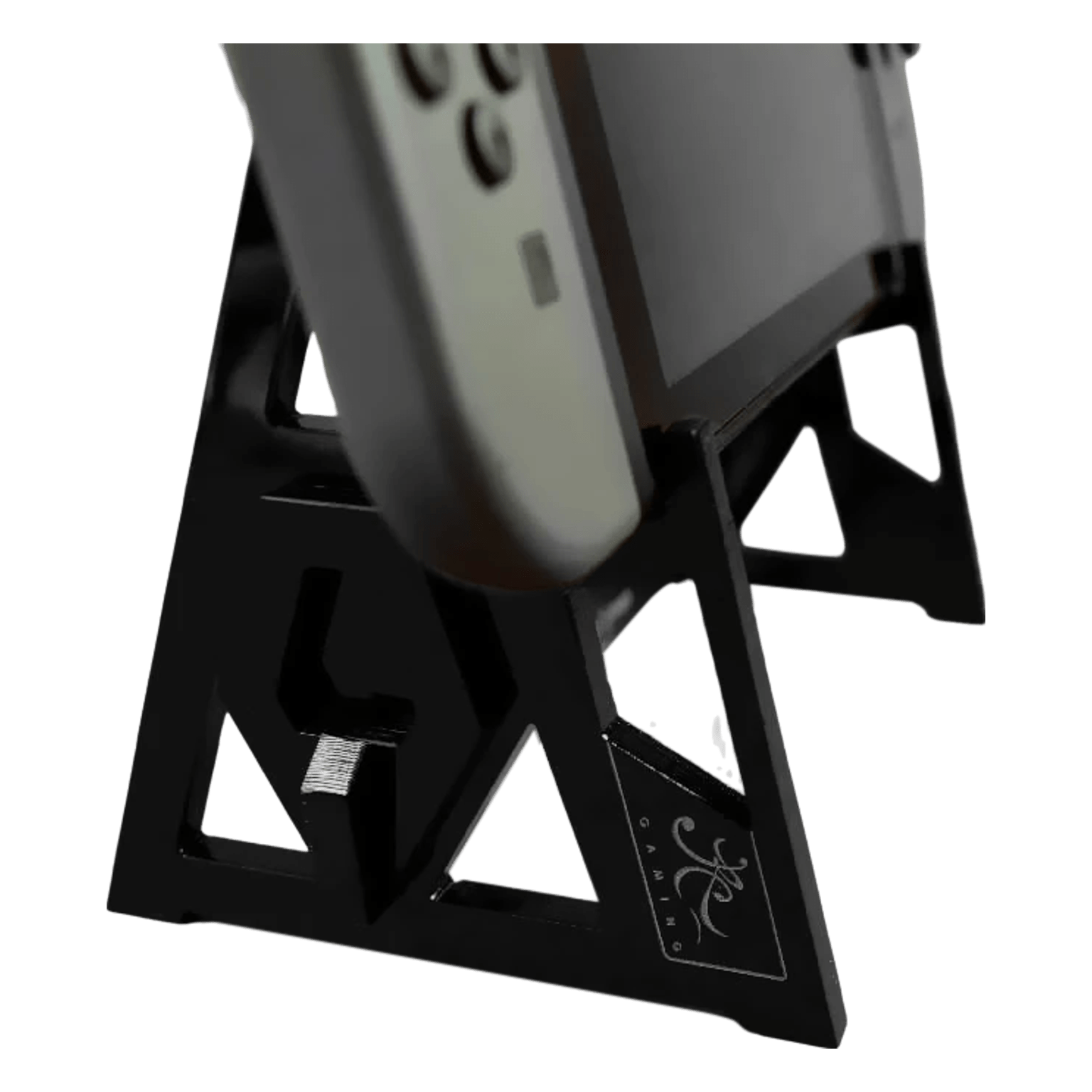 Displai Pro display stand for Nintendo Switch console - Crystal Black | Rose Colored Gaming - 2