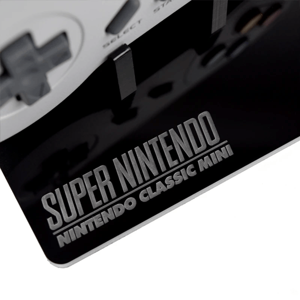 Displai Pro stand for Nintendo SNES Super Classic PAL/European console & controllers - Crystal Black | Rose Colored Gaming