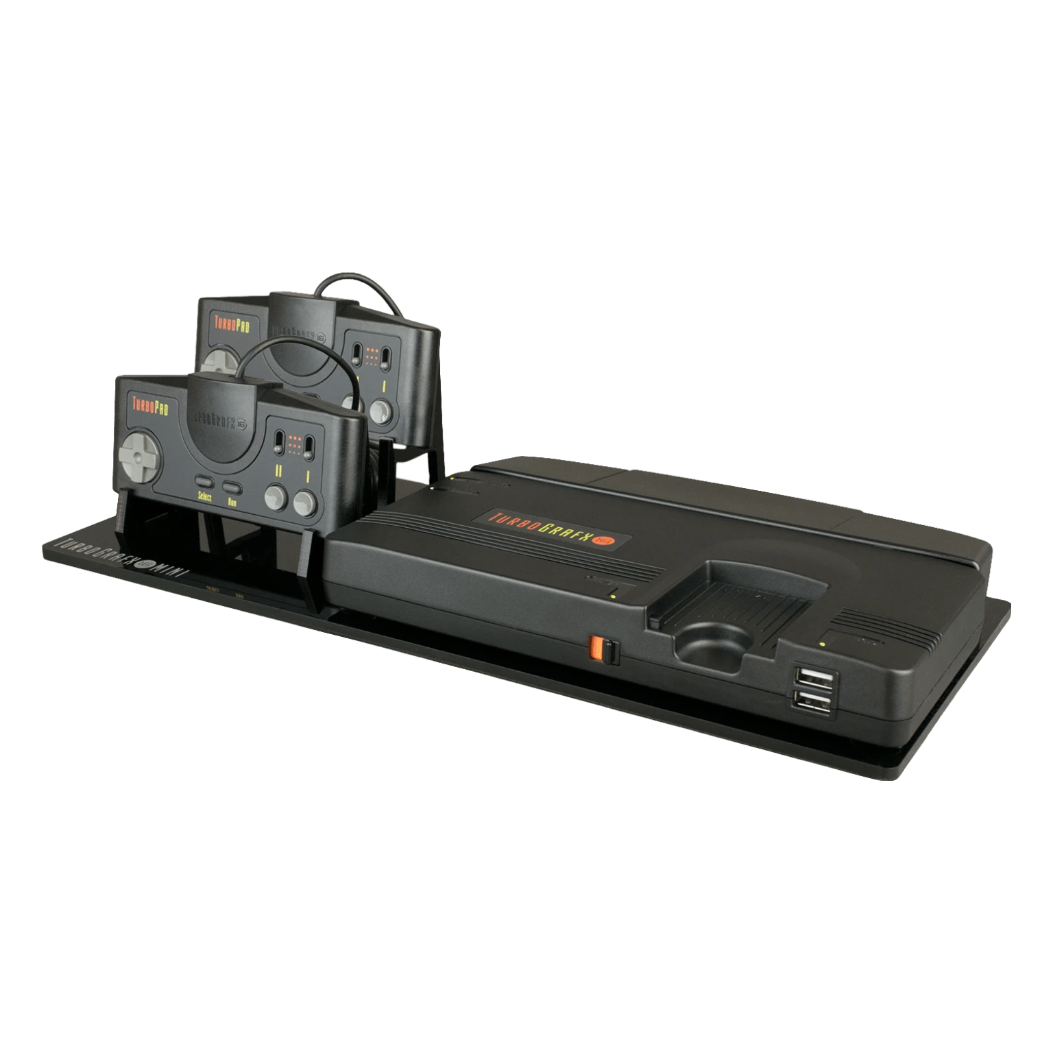 Displai Pro stand for TurboGrafx - 16 Mini console & controllers - Crystal Black | Rose Colored Gaming - 2